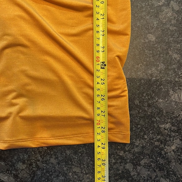 Revamped - Orange Fitted Satin Mini Dress - Picture 5 of 5